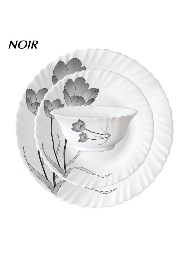 OPTIMA OPALWARE DINNER SET (NOIR) -  12PC - Image 5